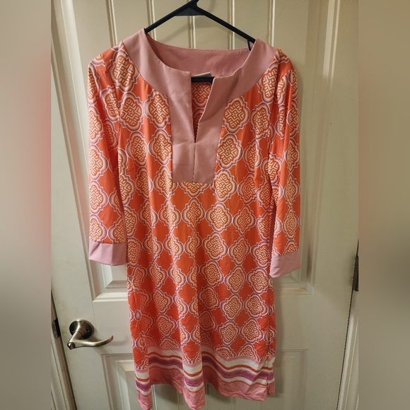 Cabana Life Dresses & Skirts - NWT Cabana Life Coral Geo Tunic Dress UPF 50+ Size Small